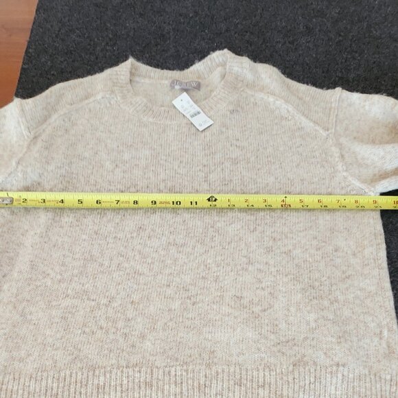 NWT - J Crew Oatmeal color sweater Size Label M,  Fit oversized or large - Picture 6 of 13